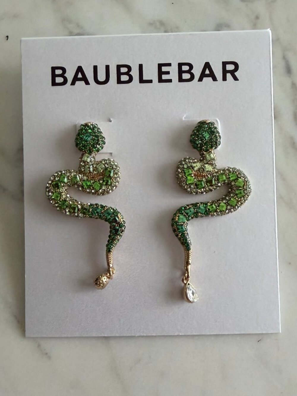 Bauble Bar Hiss and Tell Snake Earrings- NWT and SOLD OUT